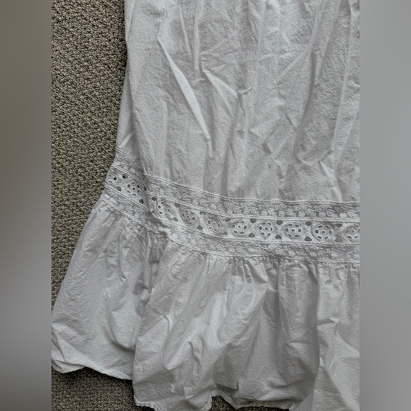 J. Crew White Lace-Trim Cotton Dress - Picture 2 of 4